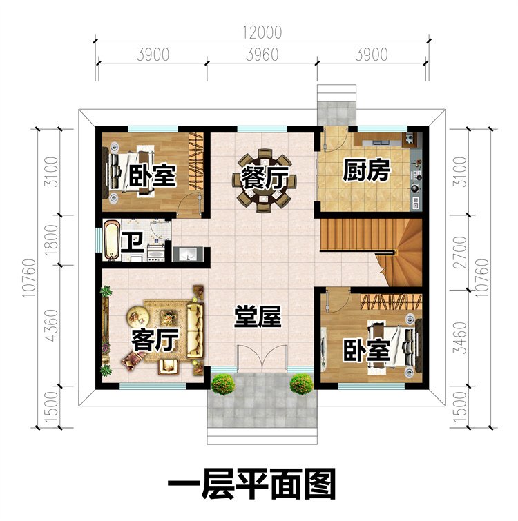二层新中式自建房设计图2