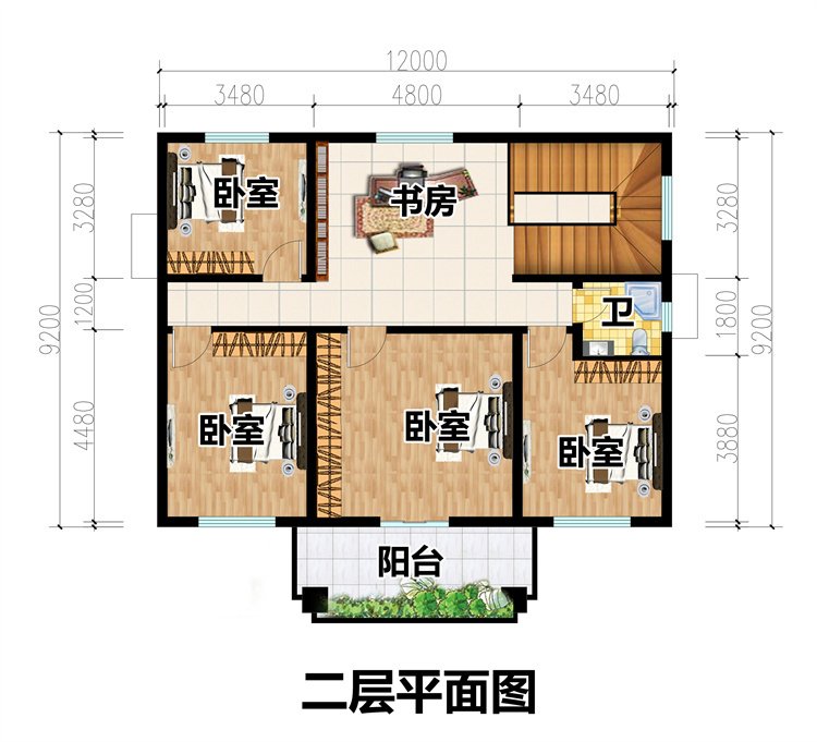 爆火二层自建小别墅设计方案3