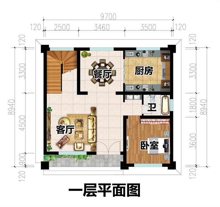 二层农村别墅设计图2