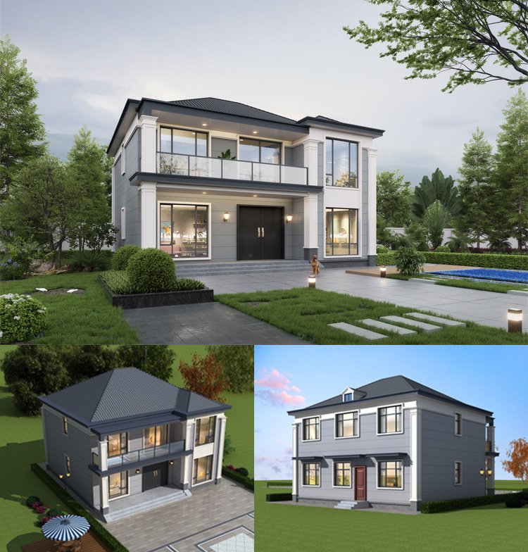 精致实用二层农村自建别墅1