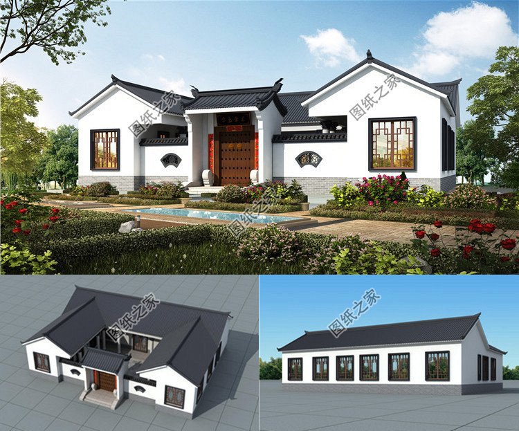 精选3款农村新款别墅图，带院子设计，农村人喜欢的户型