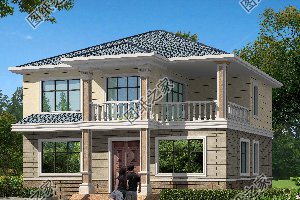乡村现代双层自建房，造价经济，外观漂亮