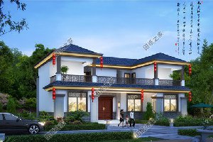 双层新中式设计图，强势国潮席卷新农村，外观漂亮