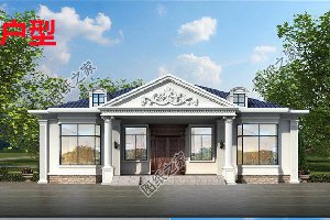 农村最合理的一层户型效果图，适合一家四口居住的一层别墅