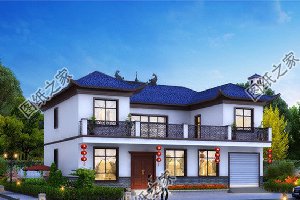 农村实用二层4开间中式别墅设计方案图，这才是真正的好别墅
