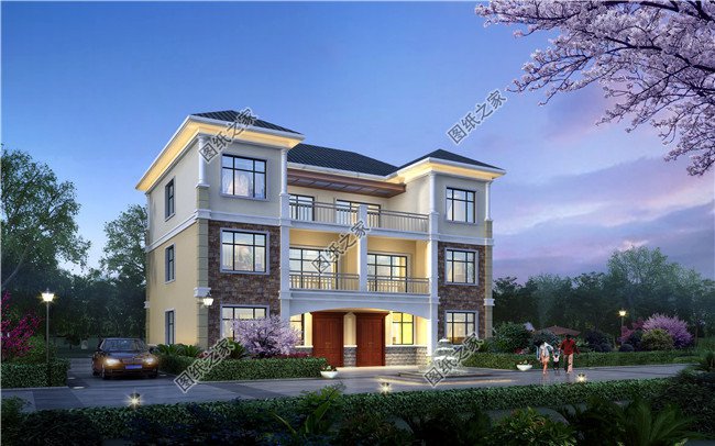 老家修建一座双拼别墅最合适，造价低廉集一体，住得宽敞舒适