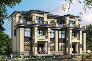 农村三层双拼别墅设计图兄弟建房最佳房型幸福感十足