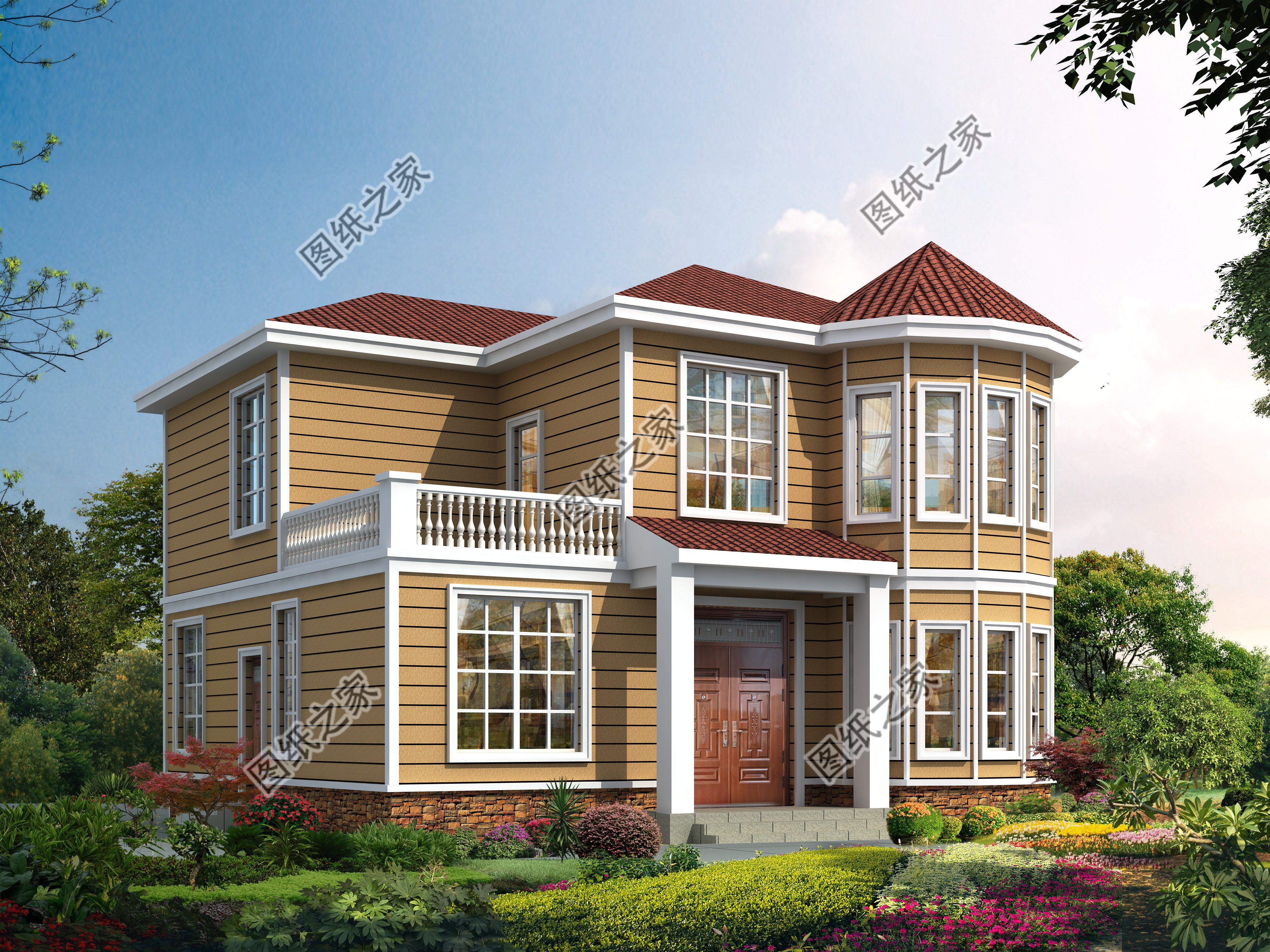 乡村二层简约自建房，在老家建栋二层小洋房，住的安心舒适