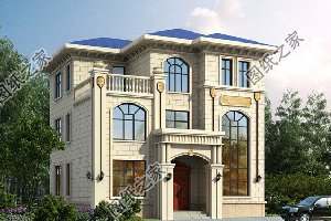 农村二层半自建房效果图，外观温馨典雅，精致奢华