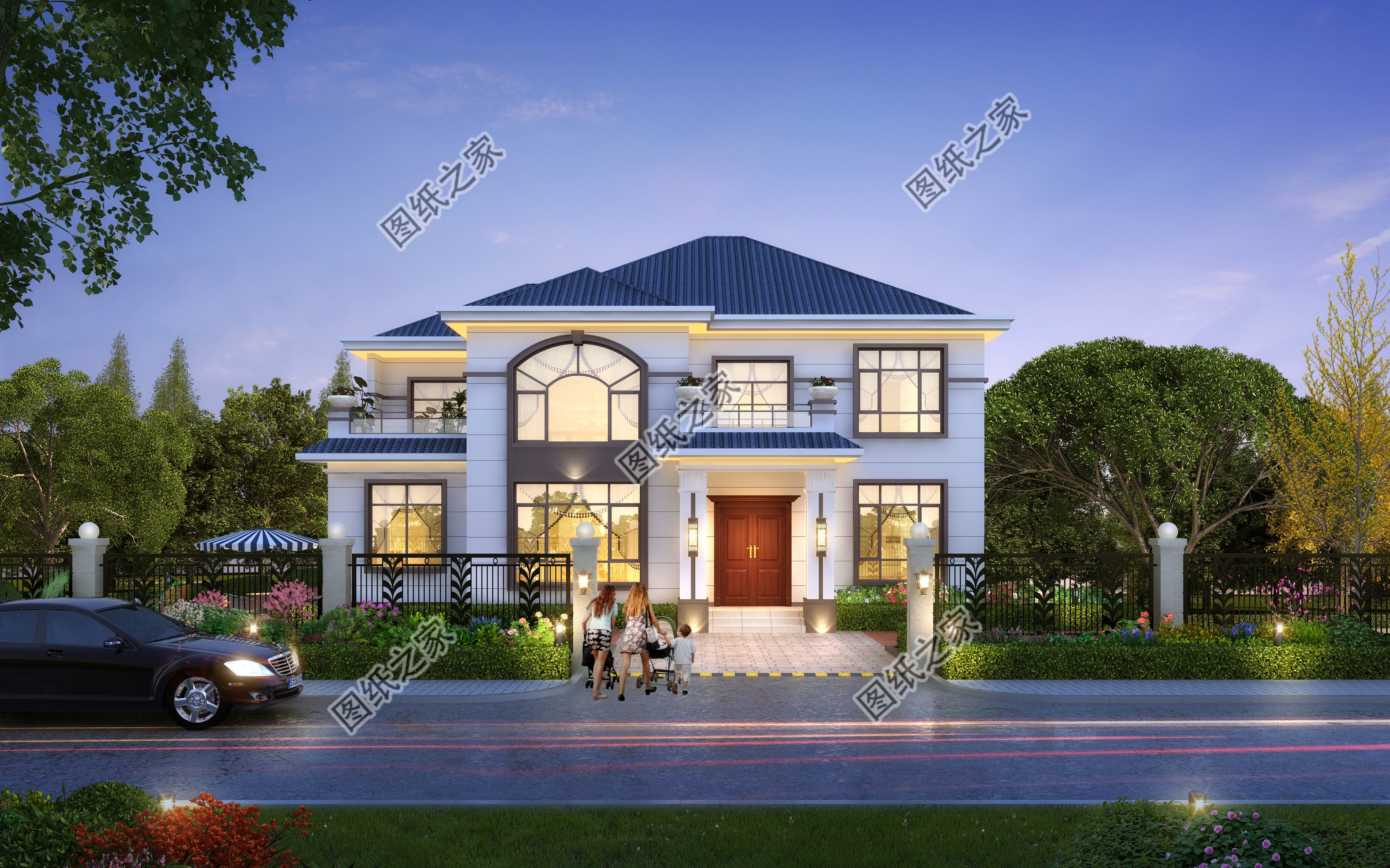 欧洲风格建筑外型自带唯美浪漫，深受建房者的喜爱