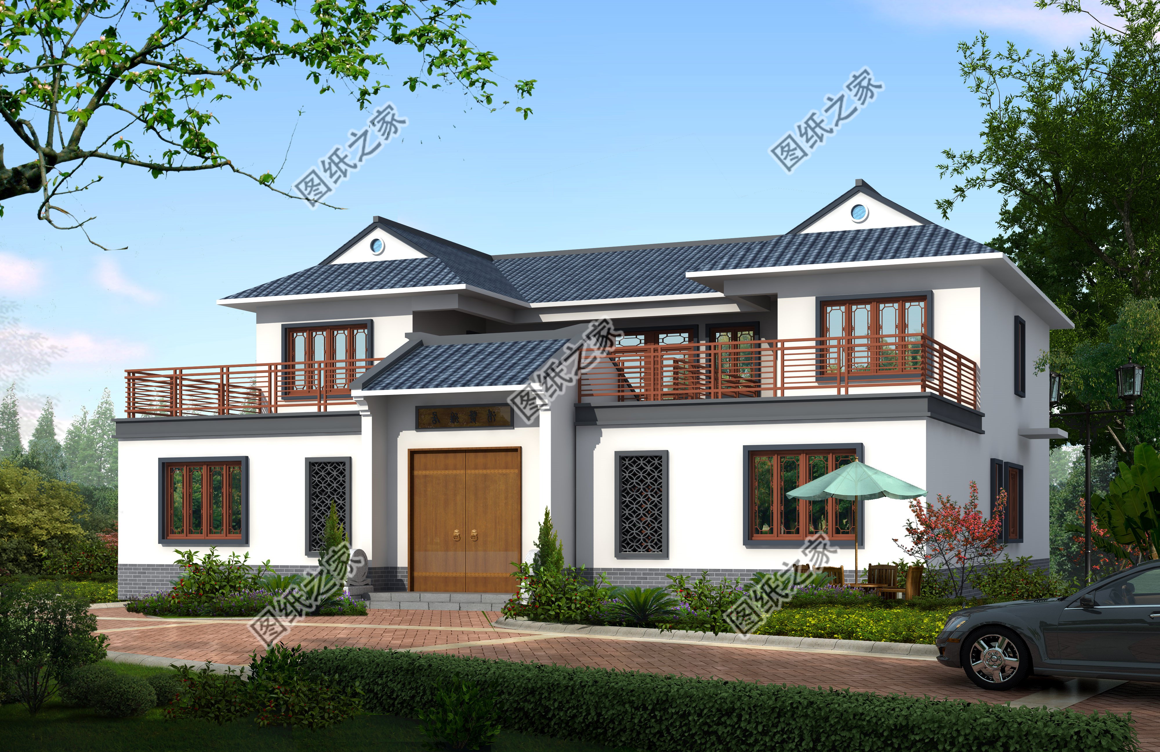 农村合院自建房设计，浓浓的中国风，舒适而闲适