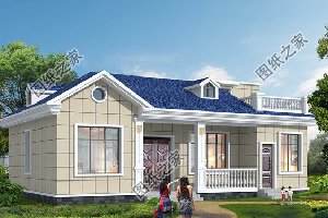 农村在一层半自建房设计，一家四口居住养老都不错