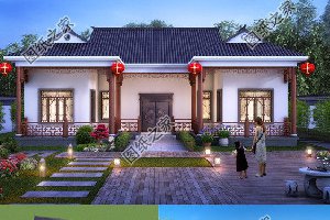 中式农村一层合院自建房，弥漫中式韵味，更加吸引人的眼球