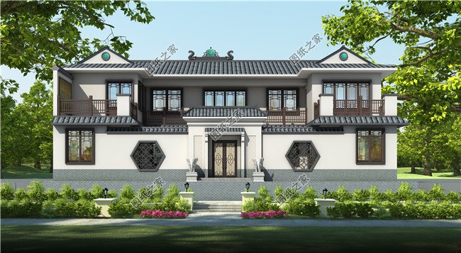 农村建房的新宠儿，高端二层中式合院别墅，完美展现中式之美