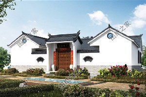 农村合院别墅设计，古典美观大气，受到许多建房者的喜爱