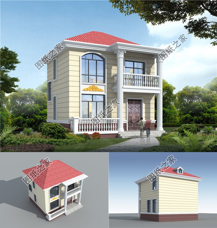 农村简欧二层自建房，简洁利落的外观造型，人人都能建的起