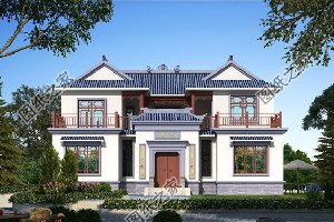 双层中式合院自建房，更加贴近农村生活，深得老百姓的喜欢