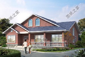 一层半农村别墅设计，内部空间充裕，满足一般农村家庭的居住要