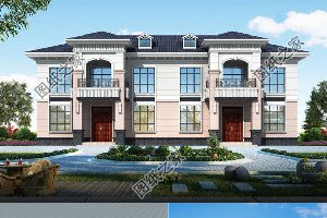 双拼别墅设计，两兄弟合建住宅，施工简单节省建房成本