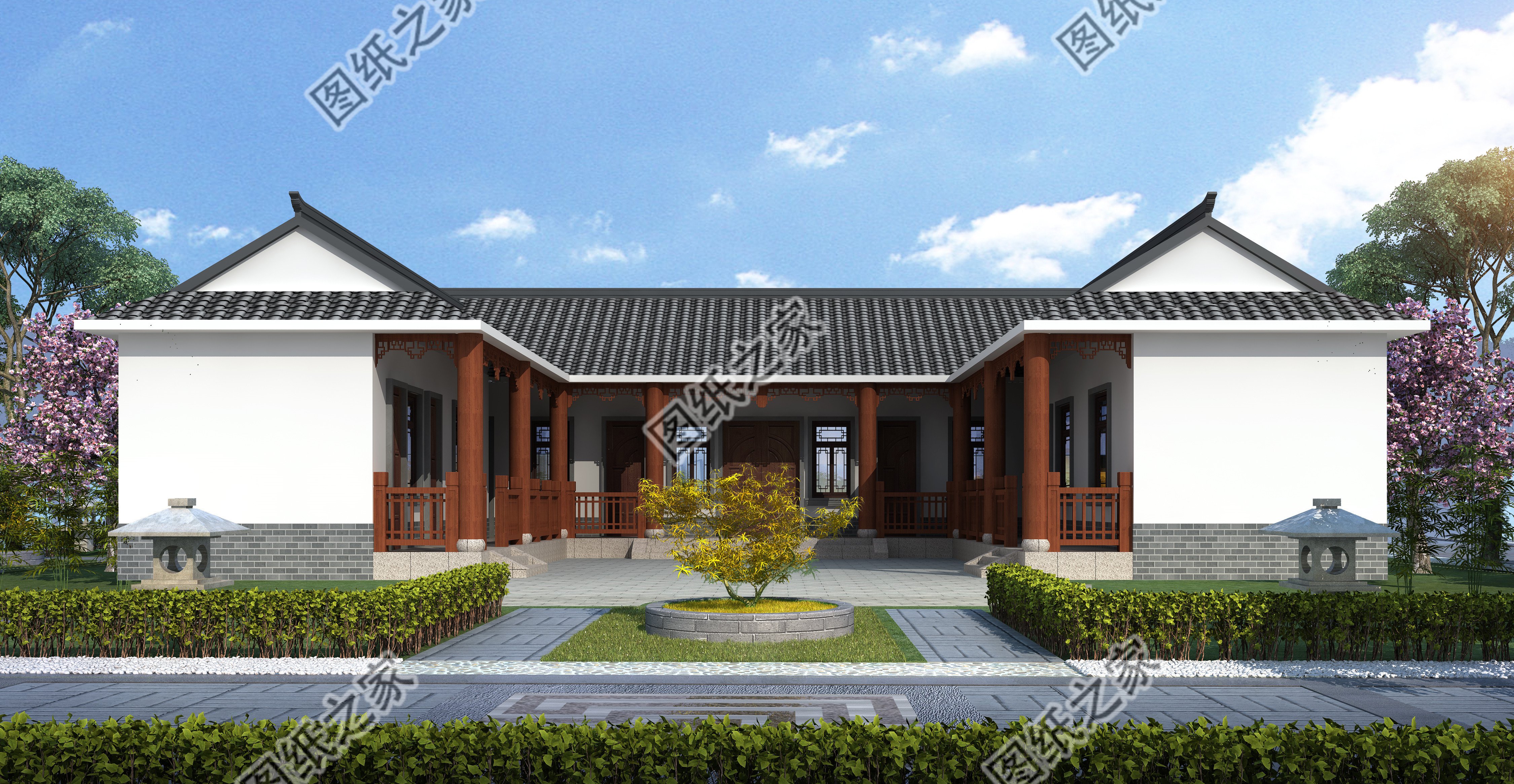乡村徽派自建房设计，保留传统住宅特色注入新灵魂