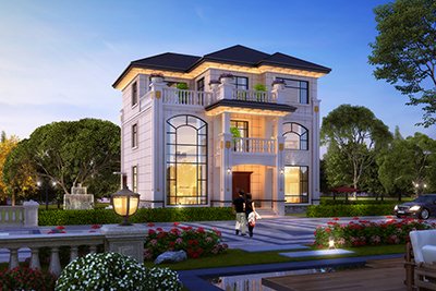 设计师私藏！简欧农村三层大别墅，挑空客厅，建好秒杀都市豪宅！
