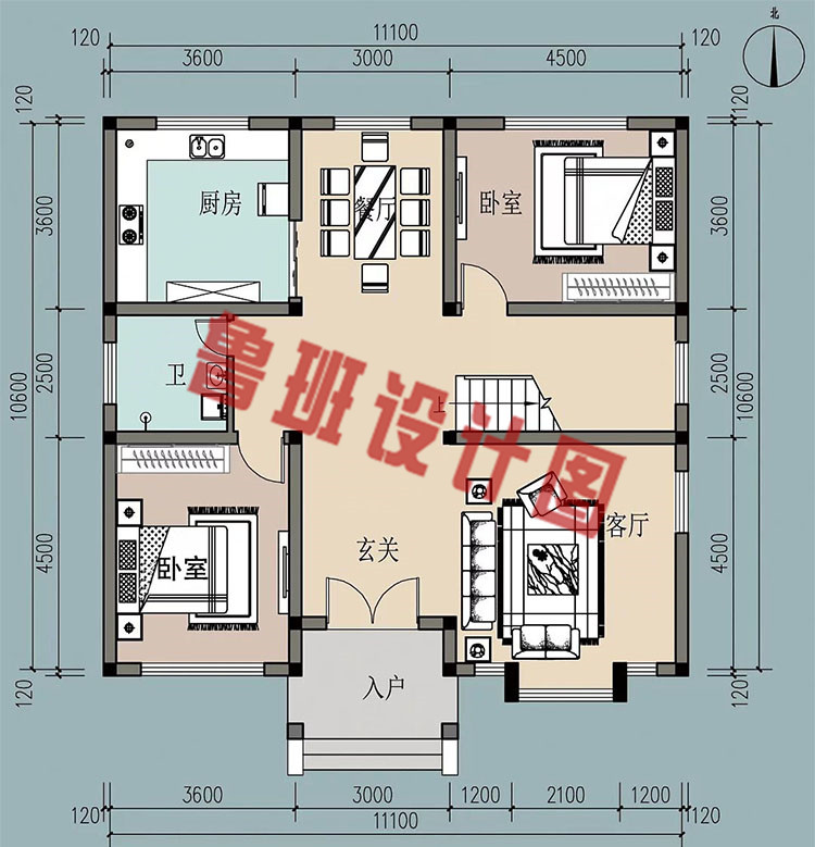 农村18万元二层小楼一层户型图