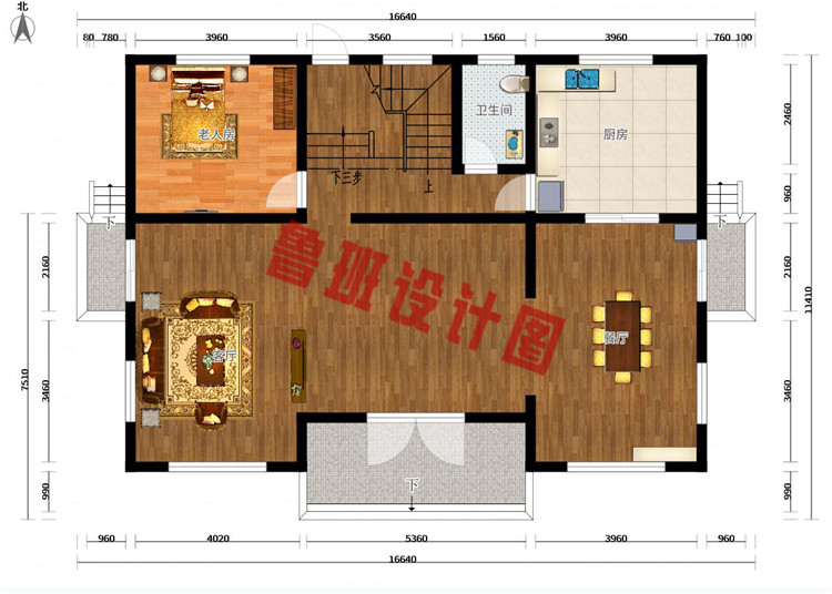 50万左右农村三层别墅设计一层户型图