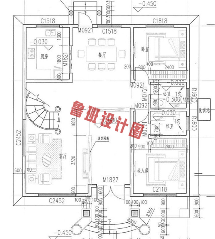 新中式三层自建房设计图