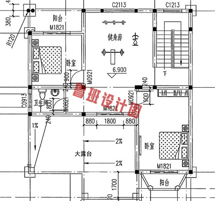 乡村自建独栋三层别墅楼房设计图