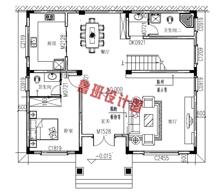 120平复式三层农村建房图纸