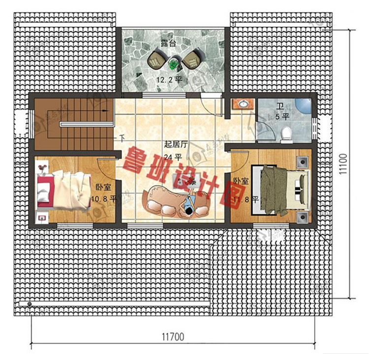 130平方米一层半房屋设计图