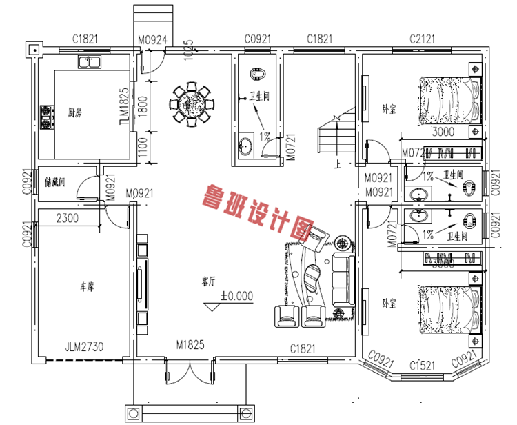 二层欧式带车库农村小别墅