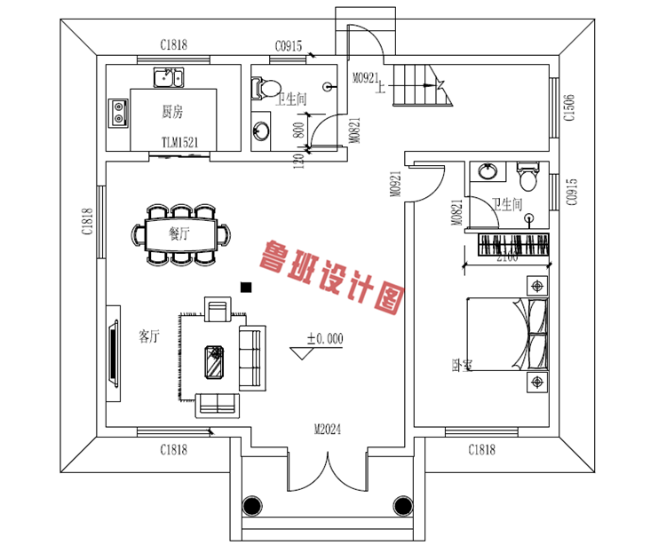 漂亮经济实用二层农村小别墅最新房屋设计图