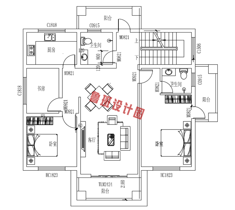 漂亮经济实用二层农村小别墅最新房屋设计图