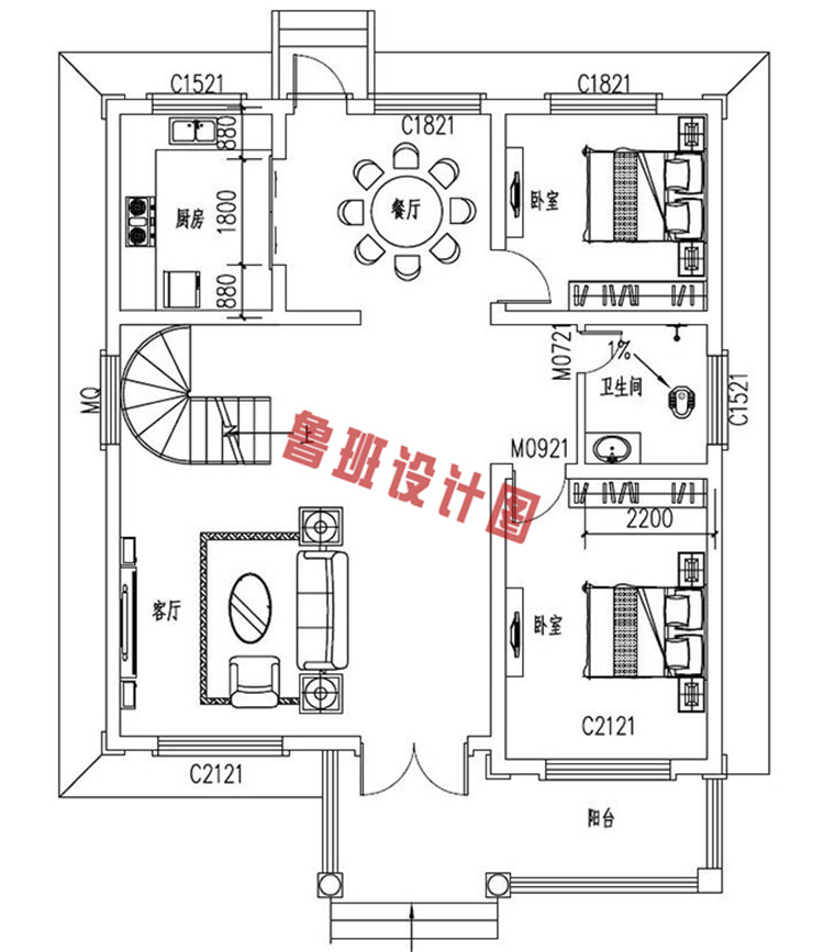 农村三层复式自建楼房设计图