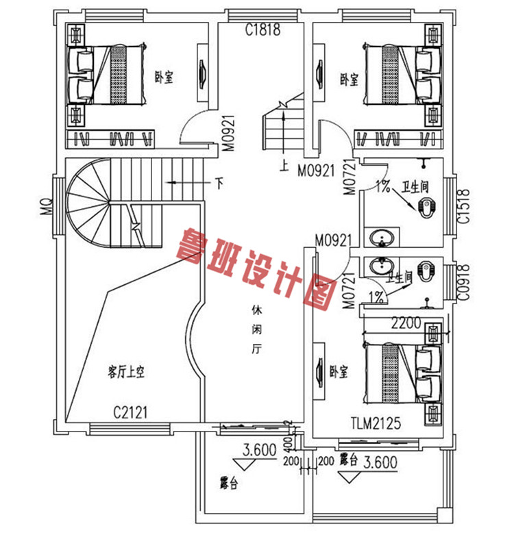 农村三层复式自建楼房设计图