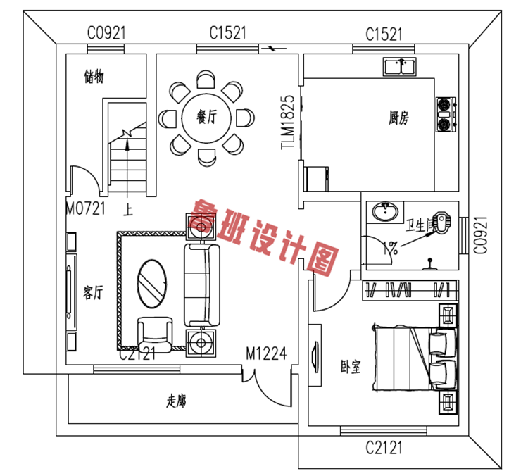 精致小巧新农村二层别墅设计图纸