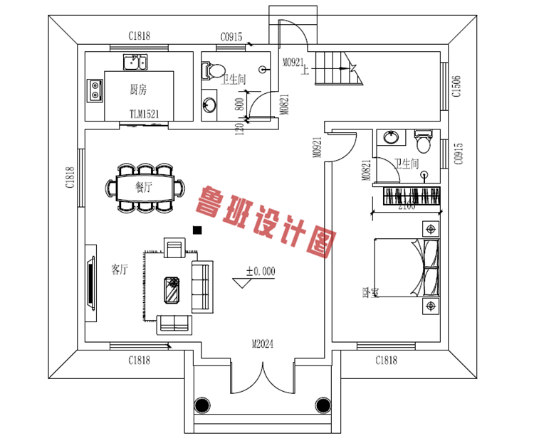 漂亮经济实用二层农村小别墅最新房屋设计图