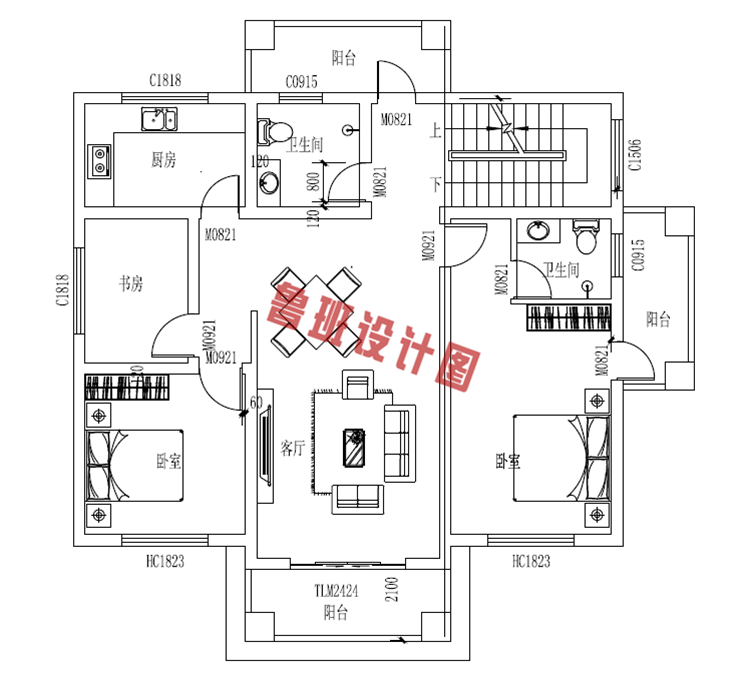 漂亮经济实用二层农村小别墅最新房屋设计图