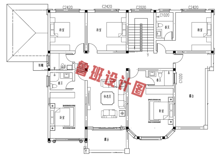 农村二层自建别墅设计图纸