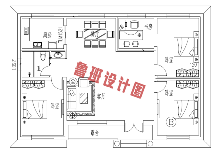 农村10万元一层小别墅设计图