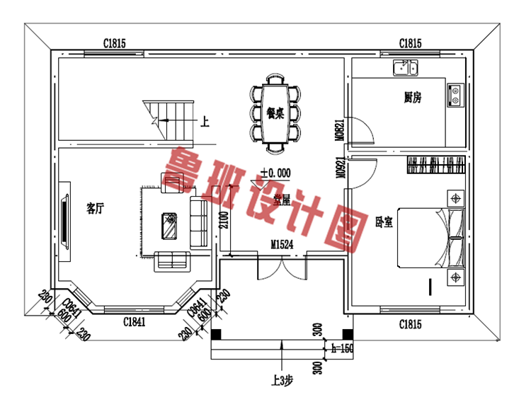 经典二层100平米左右新农村房屋设计图纸