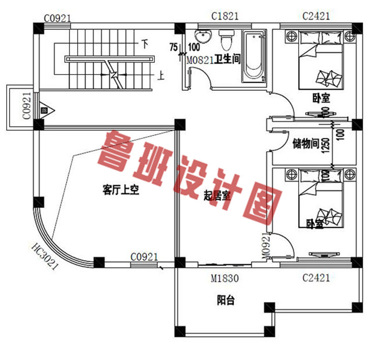 现代三层复式小别墅设计图