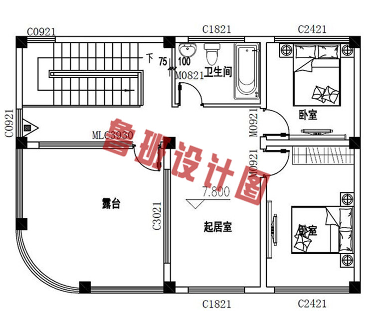 现代三层复式小别墅设计图