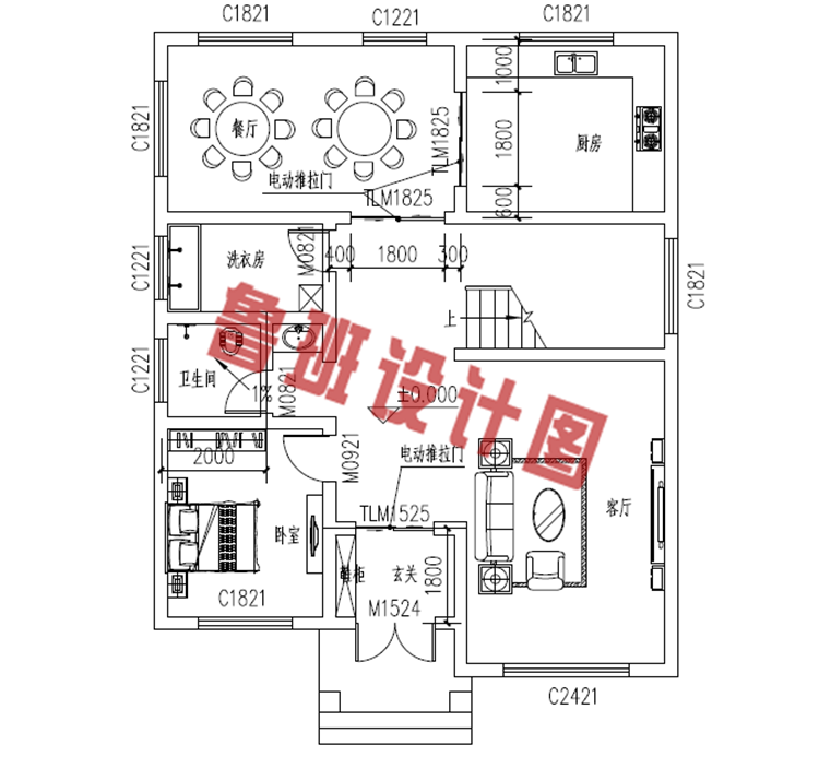 爆款120平米三层农村别墅房屋设计图