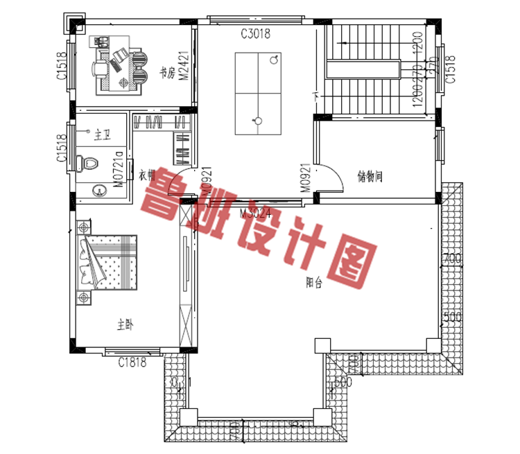 新中式农村三层楼房设计图纸