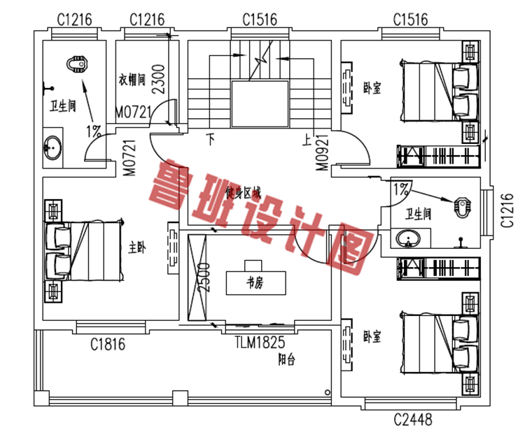 带车库现代三层房屋别墅设计图