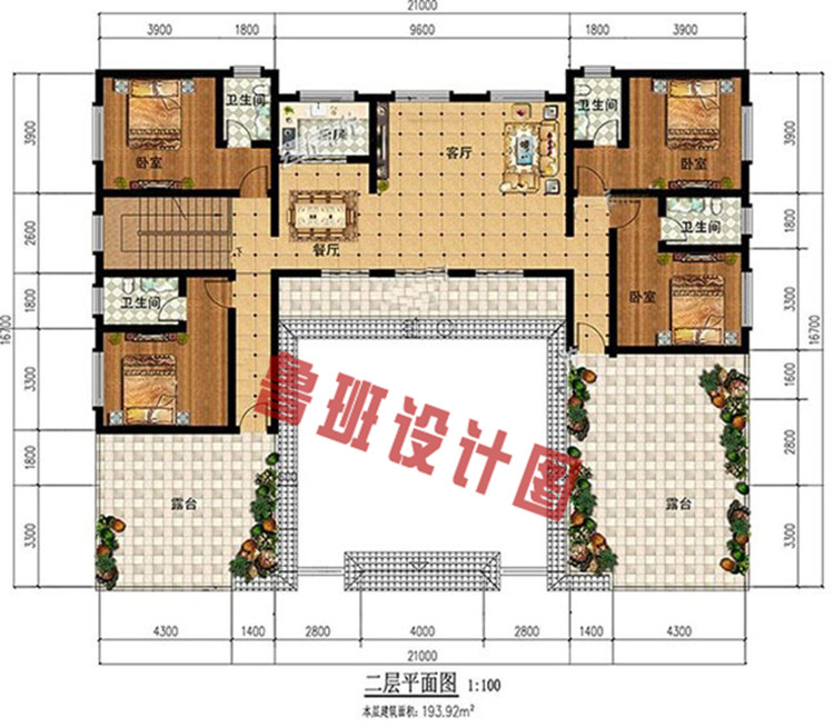 四合院平面图二层户型图