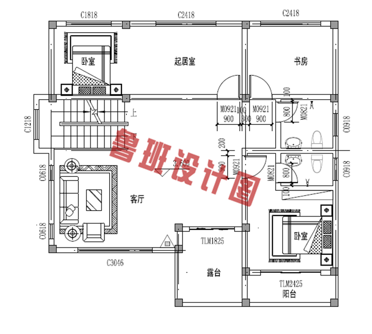 新中式农村三层楼设计图