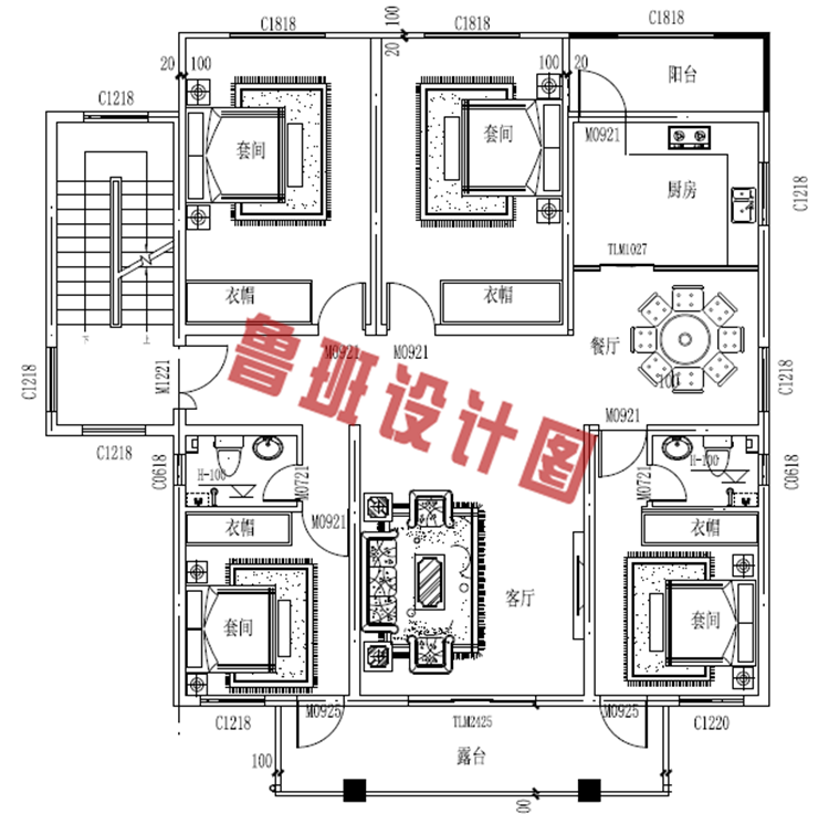 古典韵味的四层房屋设计图